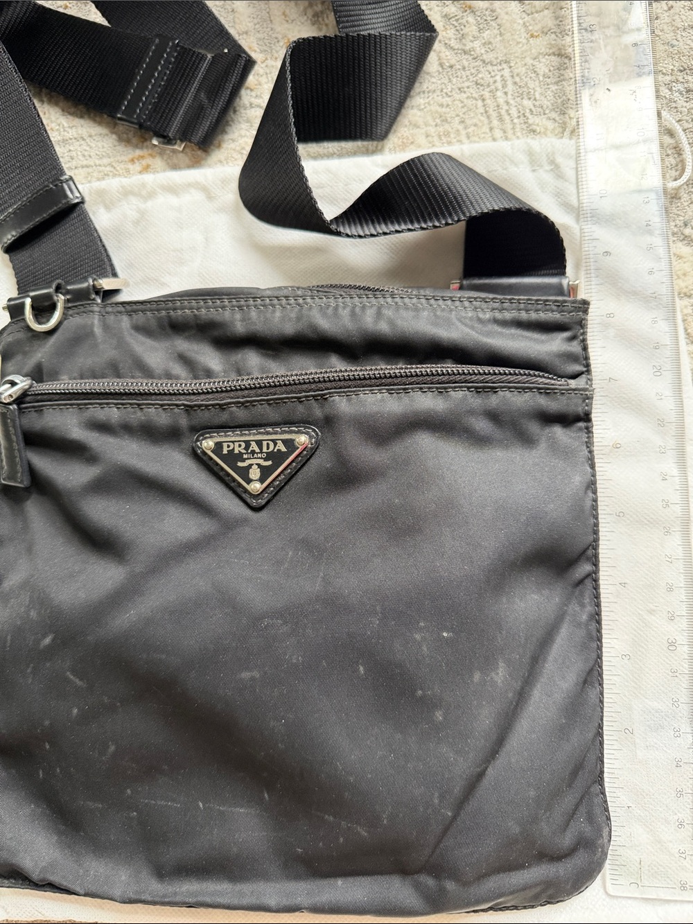 Prada Black Nylon Messenger Crossbody with Adjustable Strap - Picture 2 of 8